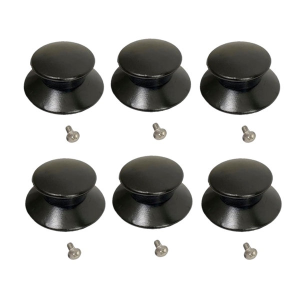 Kit 6 Pegador Puxador Panela Tampa Vidro E Ferro E Parafuso