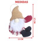 Kit 6 Pendente Boneco Gnomo Artesanal Elegante Árvore Natal