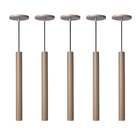 Kit 6 Pendente Luminária Tubo Fendi 30 Cm + Lâmpada Led Branc