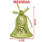 Kit 6 Pendente Natalino Decoração Sinos Dourados Natal 6cm