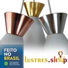 Kit 6 Pendente Sinus 4001 Branco C/ Cromado/1