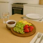 Kit 6 Petisqueira Teca 23cm Servir Com Cabo E Ramekin 30ml T