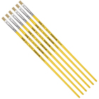 Kit 6 Pincel Chato Longo Cerda Natural 815-4 Nº4 Fino Tigre