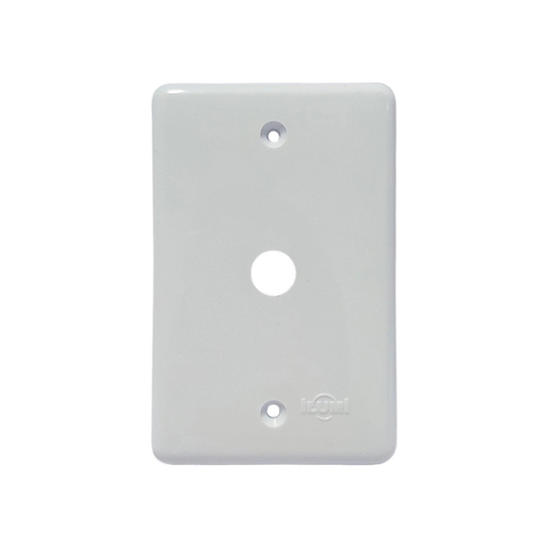 Kit 6 Placa Com Furo Central Cabo Com Conector Antena Branca