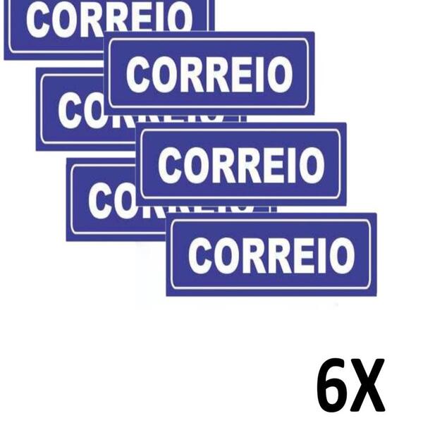 Kit 6 Placa De Aviso E Sinalização Portas Correios 15cmx5cm
