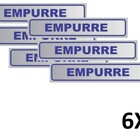 Kit 6 Placa De Aviso Sinalização Portas Empurre 25cmx5cm