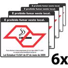 Kit 6 Placa Proibido Fumar Pvc Jaime