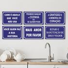 Kit 6 Placas Decorativas Frases Divertidas 20x13 Cm Mdf