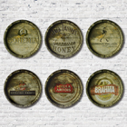 Kit 6 Placas Decorativas Mdf Bebidas Cervejas 30 cm redondas