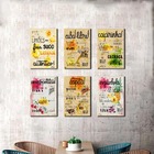 Kit 6 Placas Decorativas Receitas De Bebidas