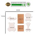 Kit 6 Placas Quadros Decorativos Infantil Menino Animais