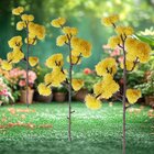 Kit 6 Plantas Artificiais Mamona Amarela Enfeite Jardim 70cm