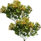Kit 6 Plantas Kalanchoe Artificial Flor Amarelo Jardim 30cm