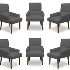 Kit 6 Poltronas Cadeiras Decorativa Sala De Jantar Itália Sue