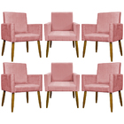 Kit 6 Poltronas Decorativa Para Sala Recepção Consultório Esc