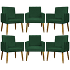 Kit 6 Poltronas Decorativa Para Sala Recepção Consultório Esc
