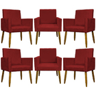 Kit 6 Poltronas Decorativa Para Sala Recepção Consultório Esc