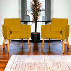 Kit 6 Poltronas Decorativa Para Sala Recepção Consultório Nin