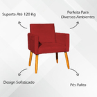 Kit 6 Poltronas Decorativa Para Sala Recepção Consultório Nin