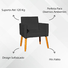 Kit 6 Poltronas Decorativa Para Sala Recepção Consultório Nin