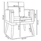 Kit 6 Poltronas Decorativa Para Sala Recepção Escritório Cons
