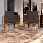 Kit 6 Poltronas Decorativa Para Sala Recepção Escritório Cons