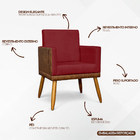 Kit 6 Poltronas Decorativa Para Sala Recepção Escritório Cons