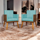 Kit 6 Poltronas Decorativa Para Sala Recepção Escritório Cons