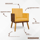 Kit 6 Poltronas Decorativa Para Sala Recepção Escritório Cons