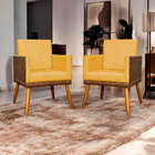 Kit 6 Poltronas Decorativa Para Sala Recepção Escritório Cons