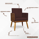 Kit 6 Poltronas Decorativa Para Sala Recepção Escritório Cons