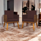 Kit 6 Poltronas Decorativa Para Sala Recepção Escritório Cons