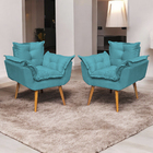 Kit 6 Poltronas Decorativa Para Sala Recepção Manicure Consul