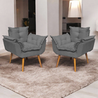 Kit 6 Poltronas Decorativa Para Sala Recepção Manicure Consul