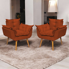 Kit 6 Poltronas Decorativa Para Sala Recepção Manicure Consul