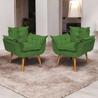 Kit 6 Poltronas Decorativa Para Sala Recepção Manicure Consul