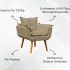 Kit 6 Poltronas Decorativa Para Sala Recepção Manicure Consul