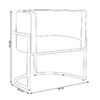 Kit 6 Poltronas Decorativa Sala De Estar Luana Base Gold Sued