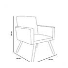 Kit 6 Poltronas Decorativalisa Recepção Sala Suede Preto