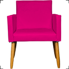 Kit 6 Poltronas Decorativas Para Sala Consultório Cadeira Nin