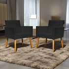 Kit 6 Poltronas Decorativas Para Sala Consultório Cadeira Nin