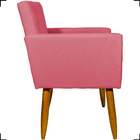 Kit 6 Poltronas Decorativas Para Sala, Recepção Nina + 3 Puff