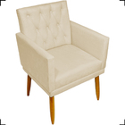 Kit 6 Poltronas Decorativas Para Sala Recepção Nina Com Base