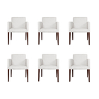 Kit 6 Poltronas Nina Executiva Escritório Sala De Recepção Te