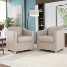 Kit 6 Poltronas Para Recepção Clínica Médica - Balaqui Decor