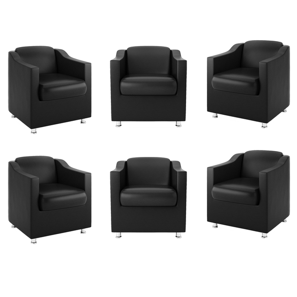 Kit 6 Poltronas Tilla Para Salão Recepção – Balaqui Decor Cou