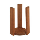 Kit 6 Porta Copos Bolacha E Suporte Em Madeira Maciça