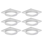 Kit 6 Porta Grelha Ralo Quadrado Caxilho Branco 150mm Tigre