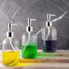 Kit 6 Porta Sabonetes Líquido De Vidro 380ml Porta Sabão Sort