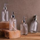 Kit 6 Porta Sabonetes Líquido De Vidro 380ml Porta Sabão Sort